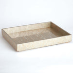 Global Views Champagne Silver Leaf Tray