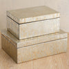 Global Views Champagne Silver Leaf Box