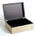 Global Views Champagne Silver Leaf Box