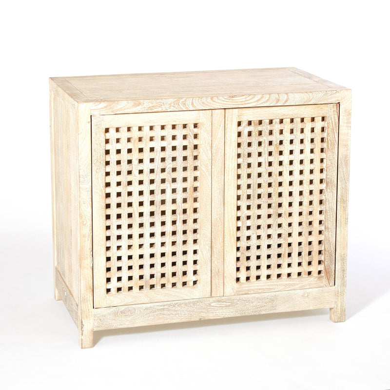 Studio A Driftwood Lattice 2-Door Cabinet