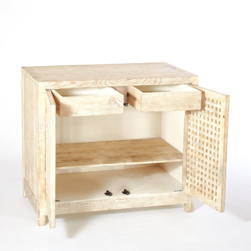 Studio A Driftwood Lattice 2-Door Cabinet