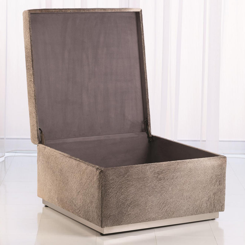 Global Views Metro Square Storage Ottoman