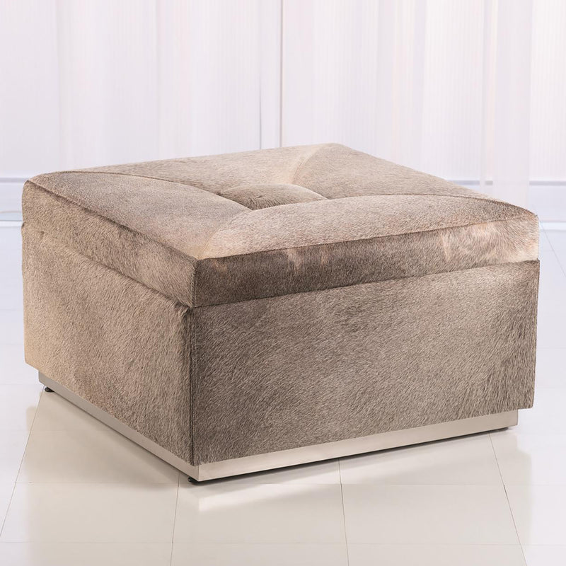 Global Views Metro Square Storage Ottoman