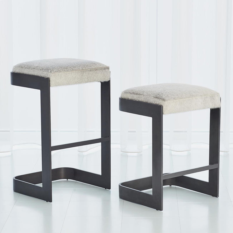 Global Views Regan Hair on Hide Bar Stool