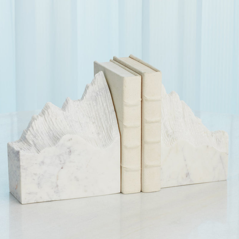 Global Views Pair Mountain Summit Bookend Set of 2