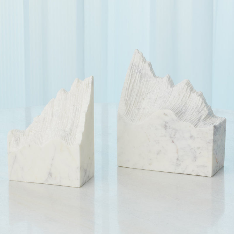 Global Views Pair Mountain Summit Bookend Set of 2