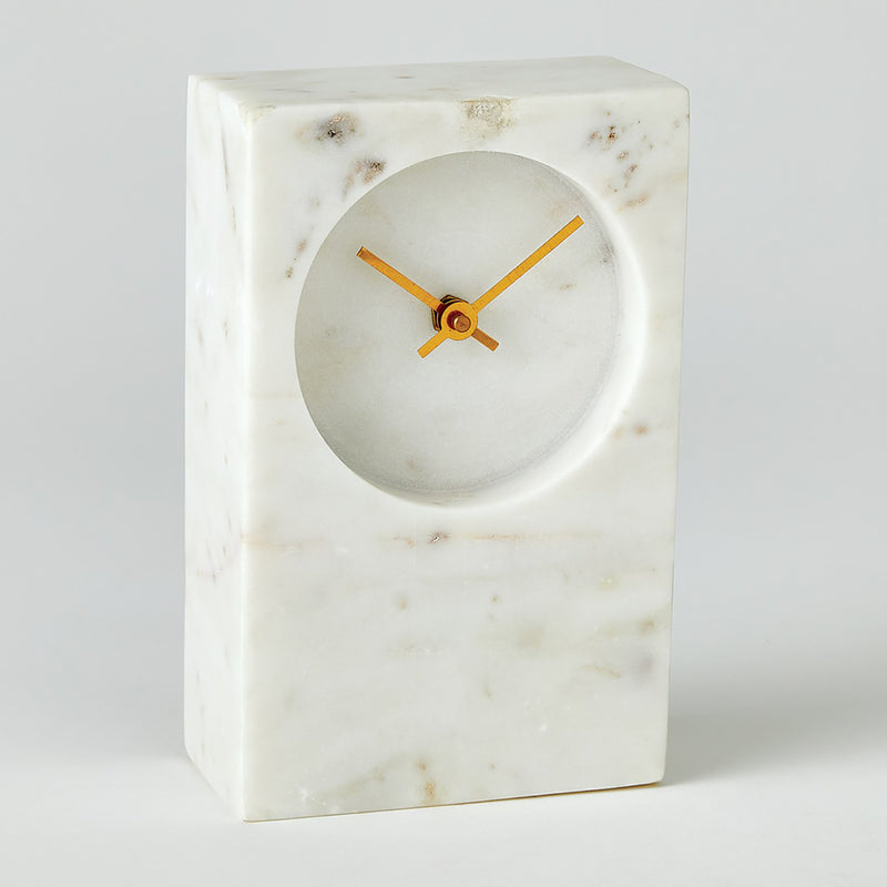 Global Views Marble Tower Clock