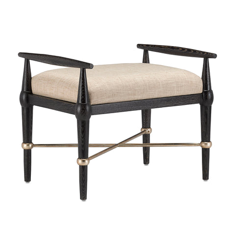 Currey & Co Perrin Natural Ottoman - Final Sale