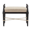 Currey & Co Perrin Natural Ottoman - Final Sale