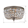 Crystorama Crystal 710 2-Light Flush Ceiling Mount