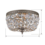 Crystorama Crystal 710 2-Light Flush Ceiling Mount