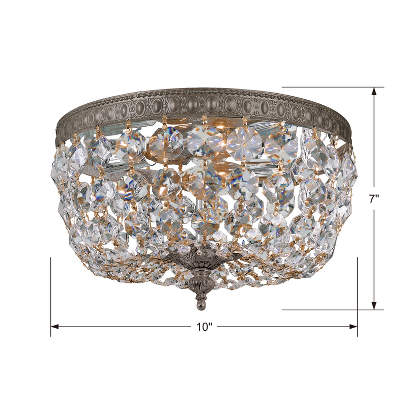 Crystorama Crystal 710 2-Light Flush Ceiling Mount