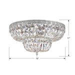 Crystorama Crystal 718 4-Light Flush Ceiling Mount