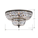 Crystorama Crystal 718 4-Light Flush Ceiling Mount