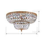 Crystorama Crystal 718 4-Light Flush Ceiling Mount