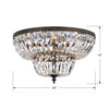 Crystorama Crystal 724 6-Light Flush Ceiling Mount