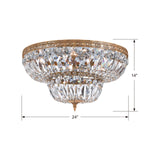 Crystorama Crystal 724 6-Light Flush Ceiling Mount