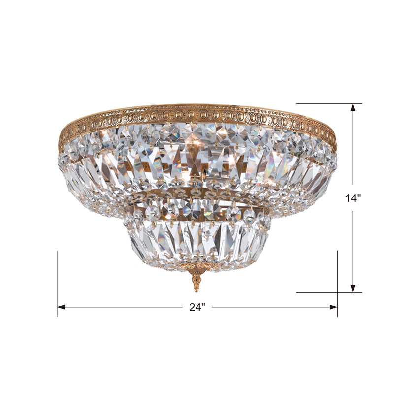 Crystorama Crystal 724 6-Light Flush Ceiling Mount