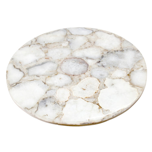 Desmond White Agate Lazy Susan