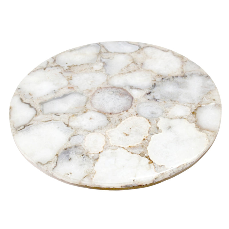 Desmond White Agate Lazy Susan