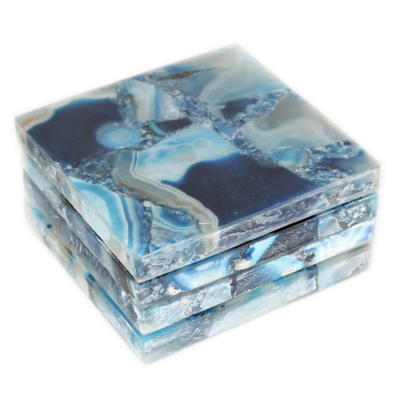 Desmond Blue Agate Coaster Set of 4