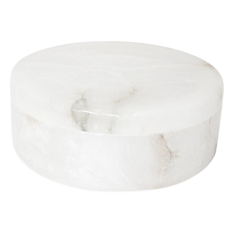 Crowell Alabaster Round Box