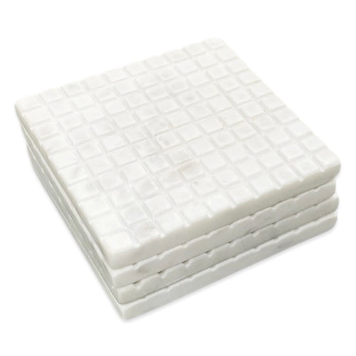 Grid Marble Coaster Set of 4