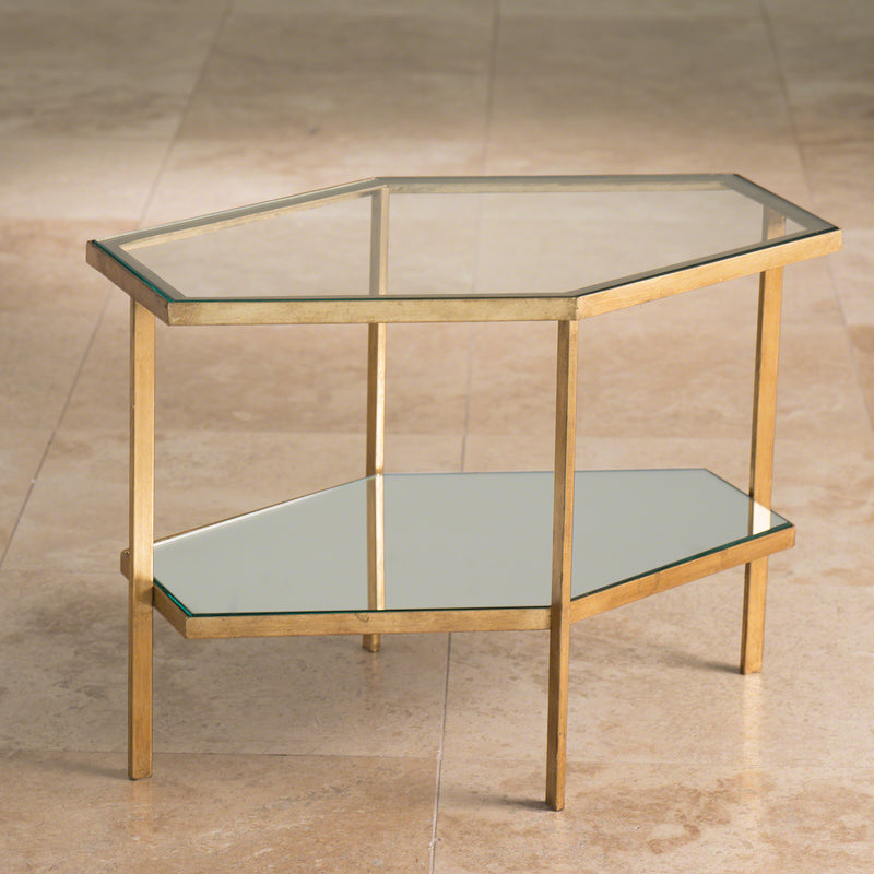 Global Views Hexagon Side Table