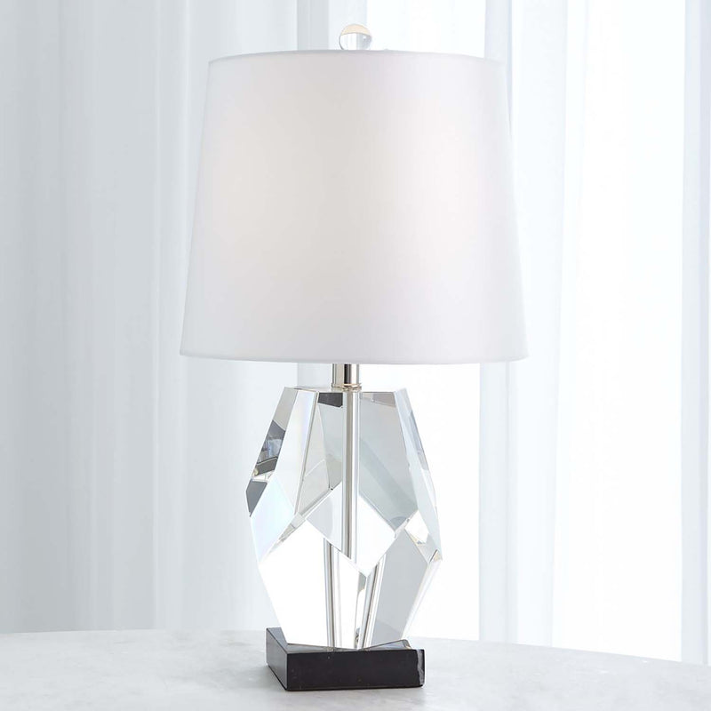 Global Views Facet Block Single Table Lamp