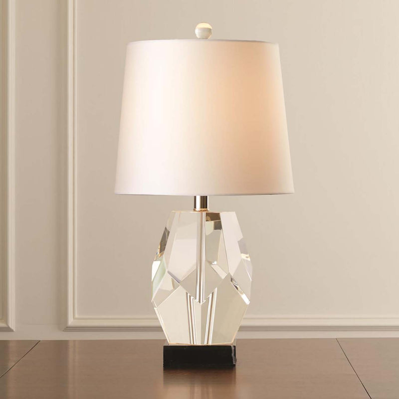 Global Views Facet Block Single Table Lamp