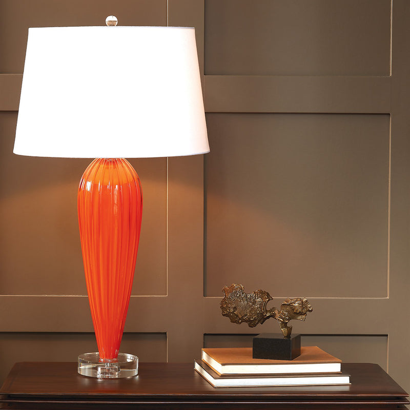 Global Views Teardrop Glass Table Lamp