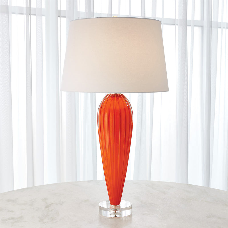 Global Views Teardrop Glass Table Lamp