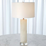 Global Views Alabaster Cylinder Table Lamp