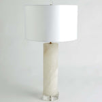 Global Views Alabaster Cylinder Table Lamp