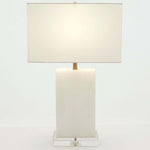 Global Views Alabaster Rectangular Table Lamp