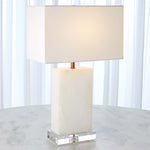 Global Views Alabaster Rectangular Table Lamp