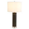 Global Views Marble Cylinder Table Lamp