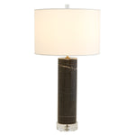 Global Views Marble Cylinder Table Lamp