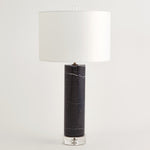 Global Views Marble Cylinder Table Lamp