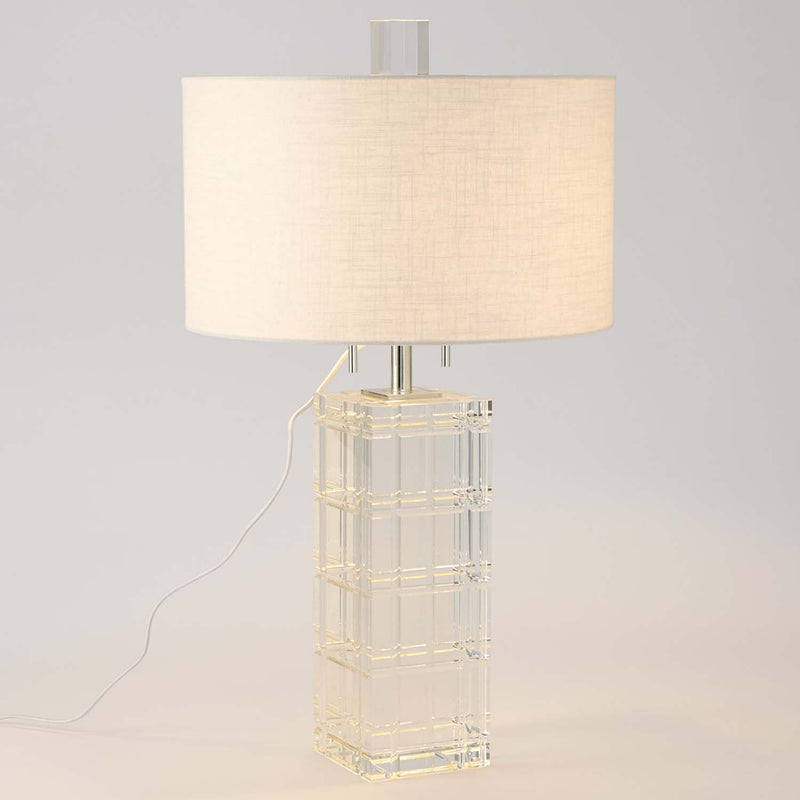 Global Views Crystal Plaid Table Lamp