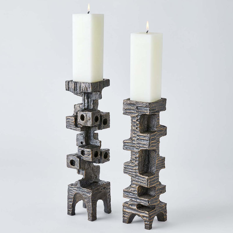 Global Views Brutalist Candle Holder