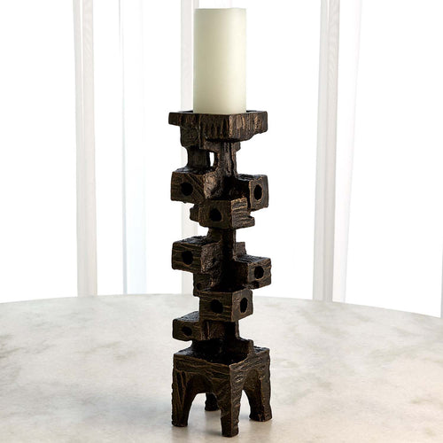 Global Views Brutalist Candle Holder