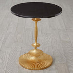 Global Views Fluted Granite Side Table