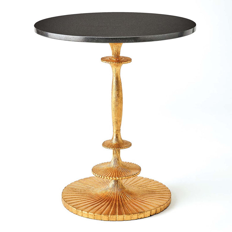 Global Views Fluted Granite Side Table