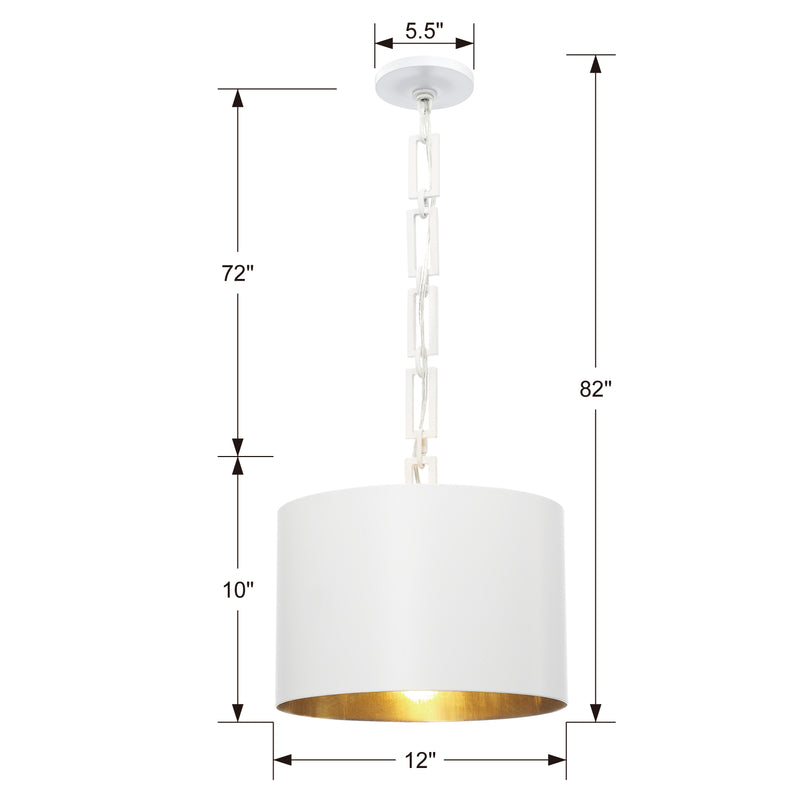 Brian Patrick Flynn For Crystorama Alston 1-Light Chandelier