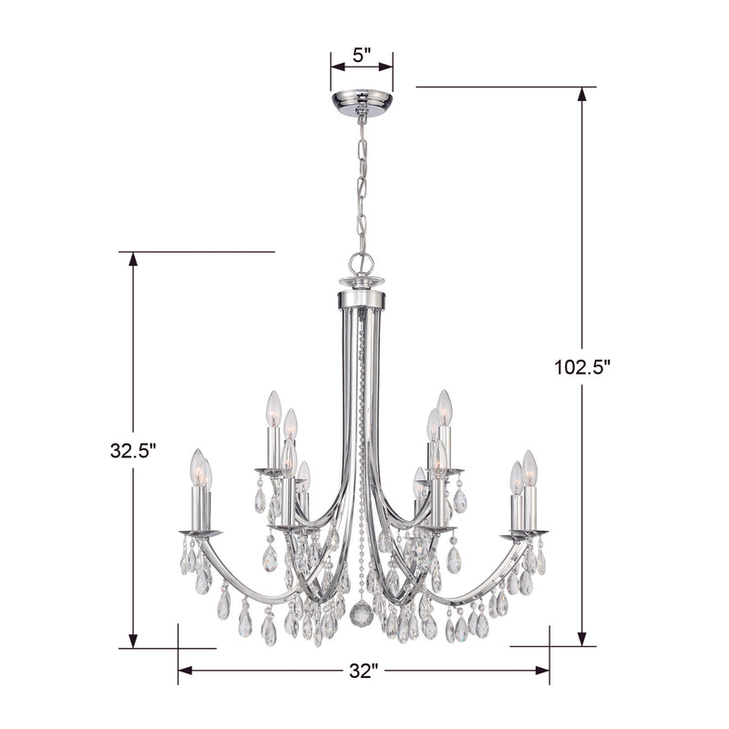 Crystorama Bridgehampton 12-Light Chandelier