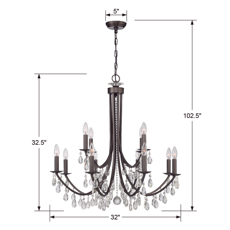 Crystorama Bridgehampton 12-Light Chandelier