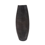 Textured Black Free Formed Tall Vase