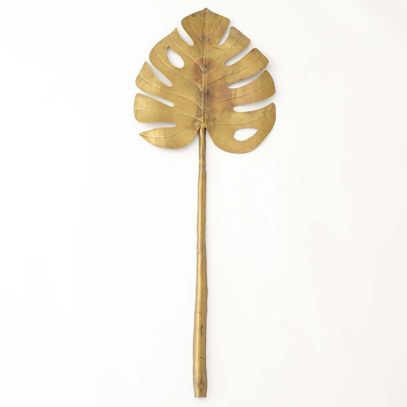 Global Views Brass Monstera Leaf