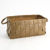 Global Views Soft Woven Leather Basket